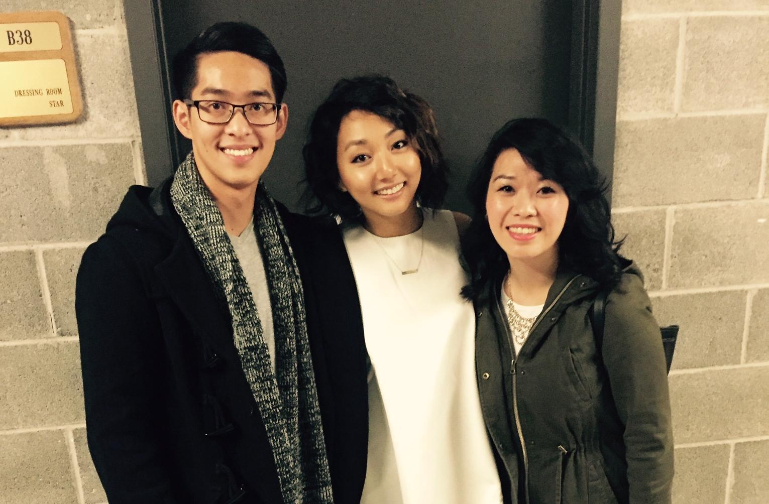 Myself, Clara C, and good friend Jaime Lau after opening for her in Binghamton's 2015 Asian Night